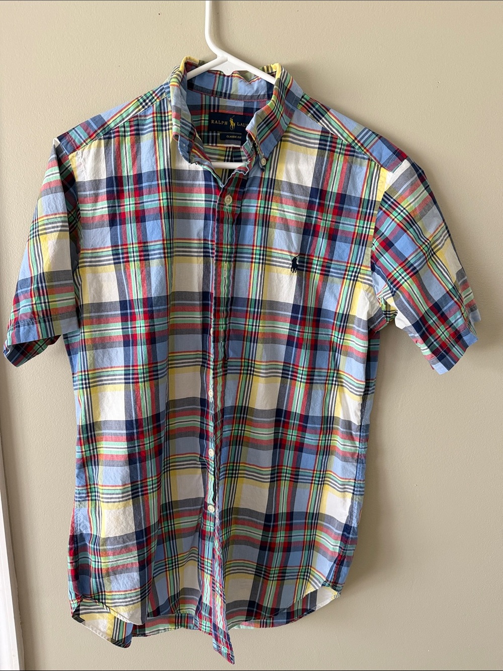 Ralph Lauren Multi-Color Plaid Short-Sleeve Button-Down Shirt
